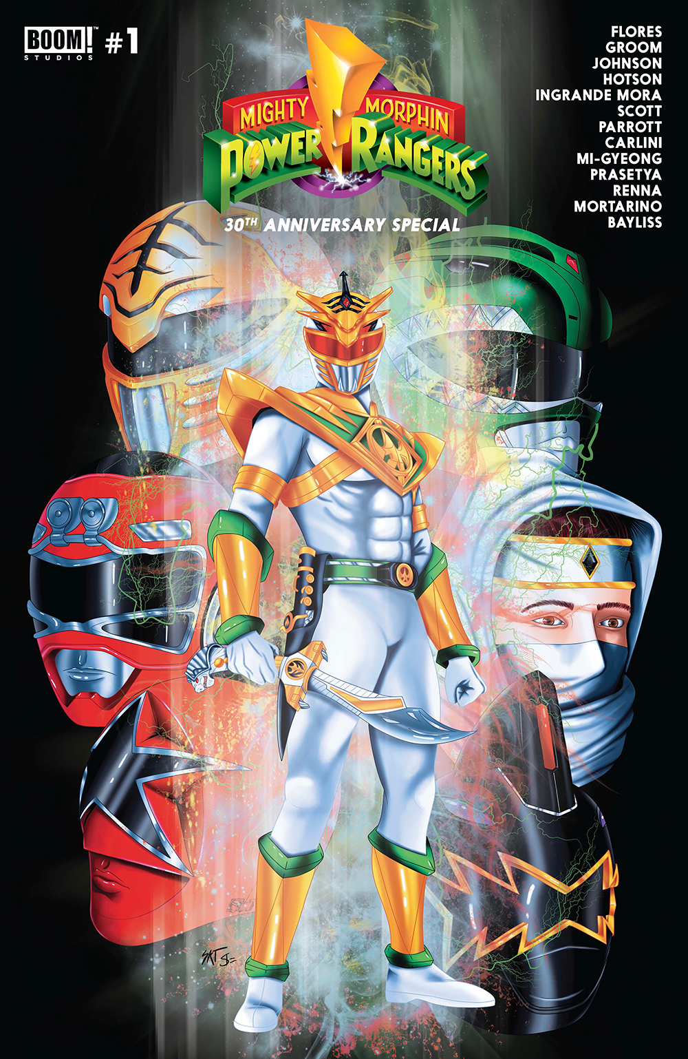 30th anniversary edition 夢魔 旧枠 Mighty Morphin Power Rangers: 30th Anniversary #1 SIGNED by Sketch