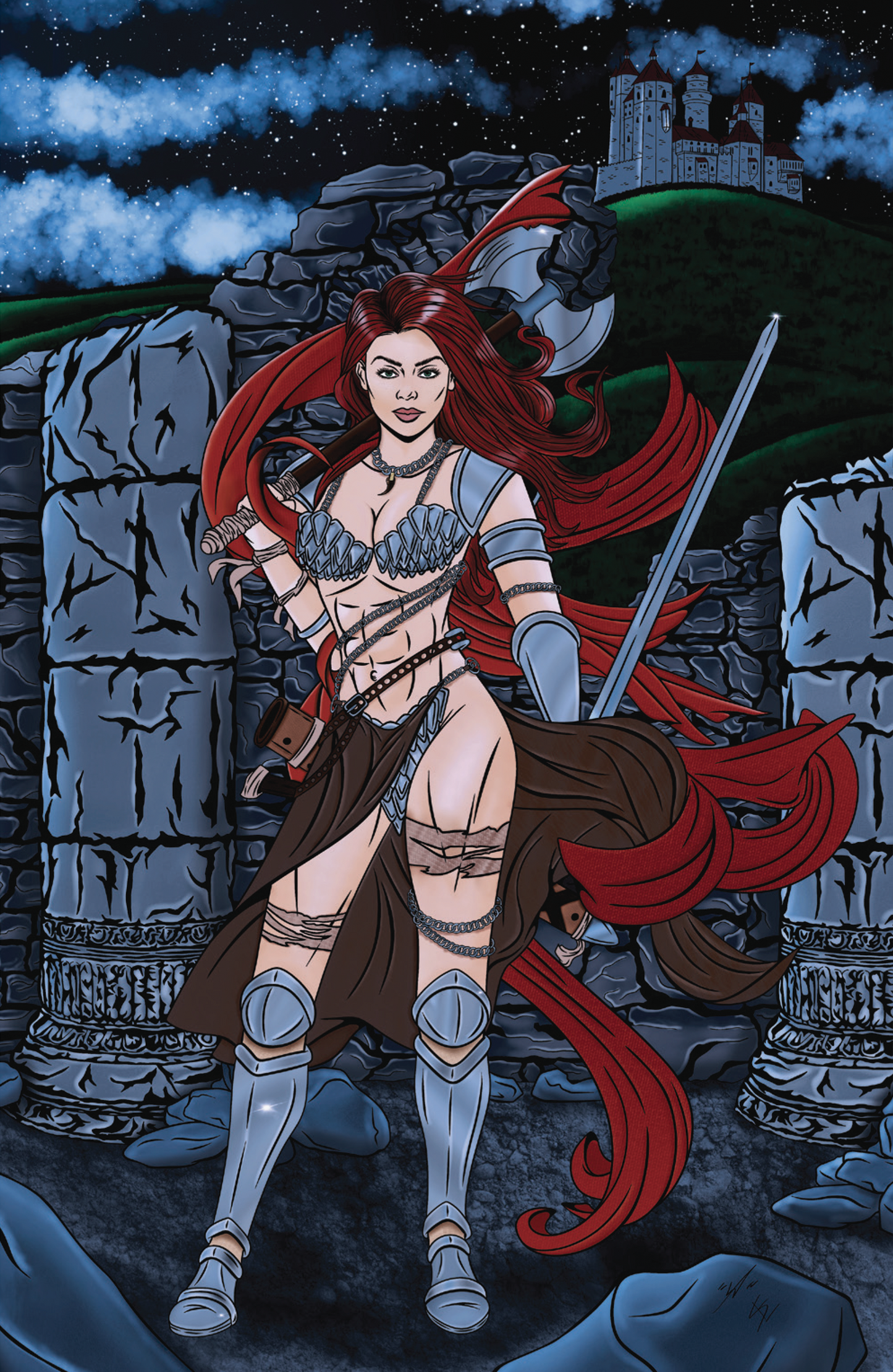 Red Sonja: Fairy Tales #1 Virgin SIGNED by Sketch Ellis