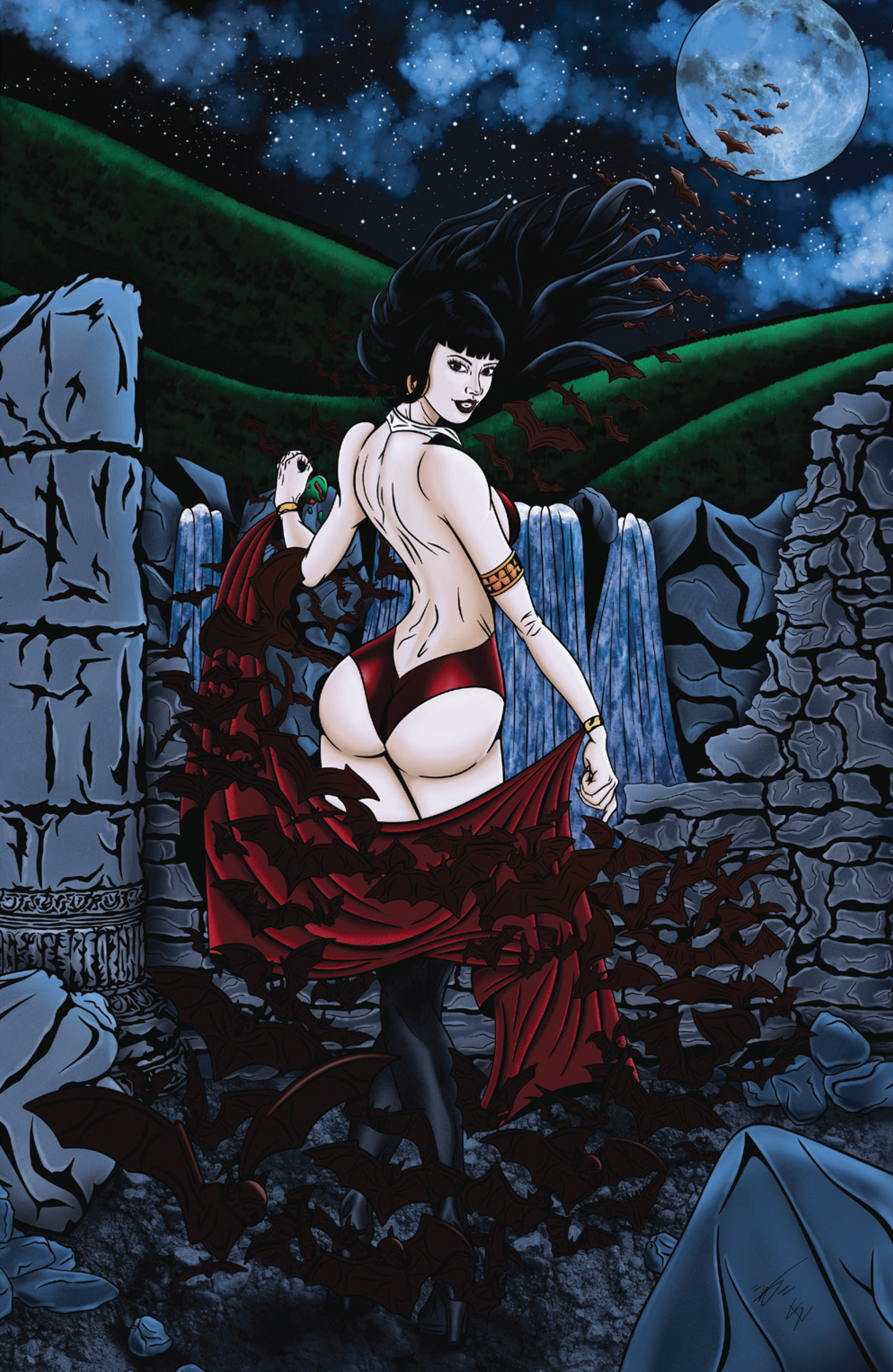 Vampirella: Fairy Tales #1 Virgin SIGNED by Sketch Ellis