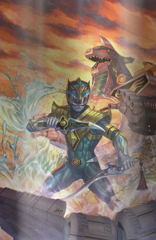 Mighty Morphin Power Rangers Halloween Special #1 Powercon Lima, Peru Sketch Ellis Foil Virgin Variant