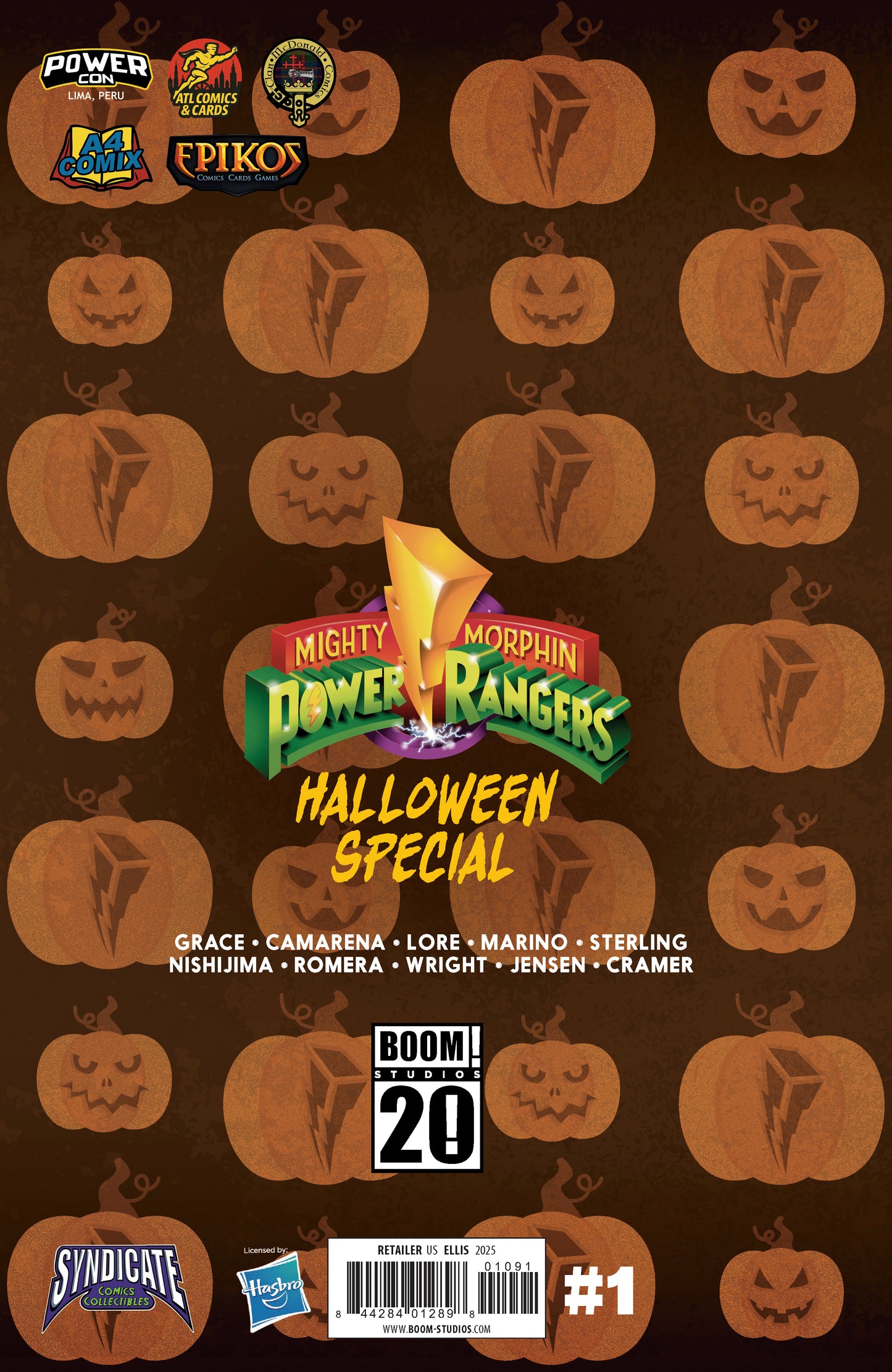 Mighty Morphin Power Rangers Halloween Special #1 Powercon Lima, Peru Sketch Ellis Variant